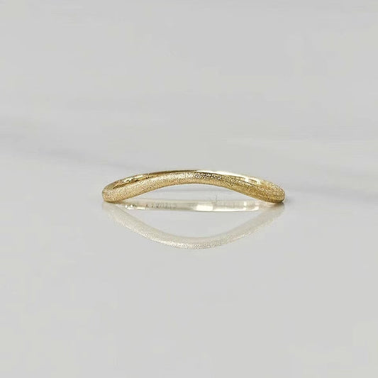 Twist-Arm Ring: Elegant Curves, Unique Charm(Nail Sand）