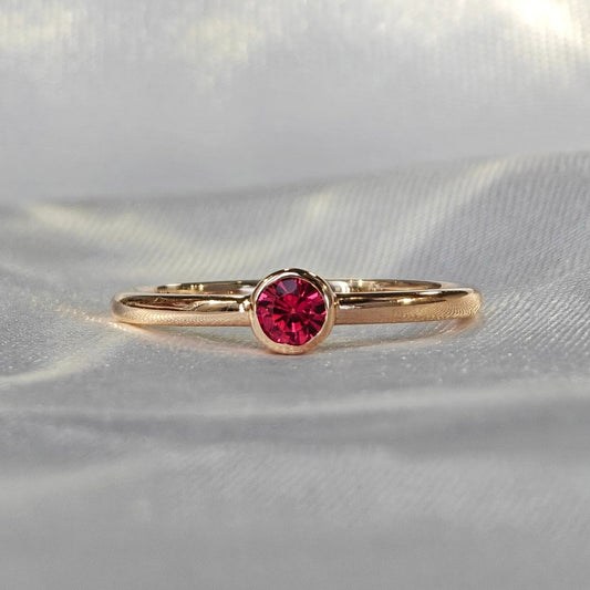 Rose Red Spinel Polished Ring（Available Now）