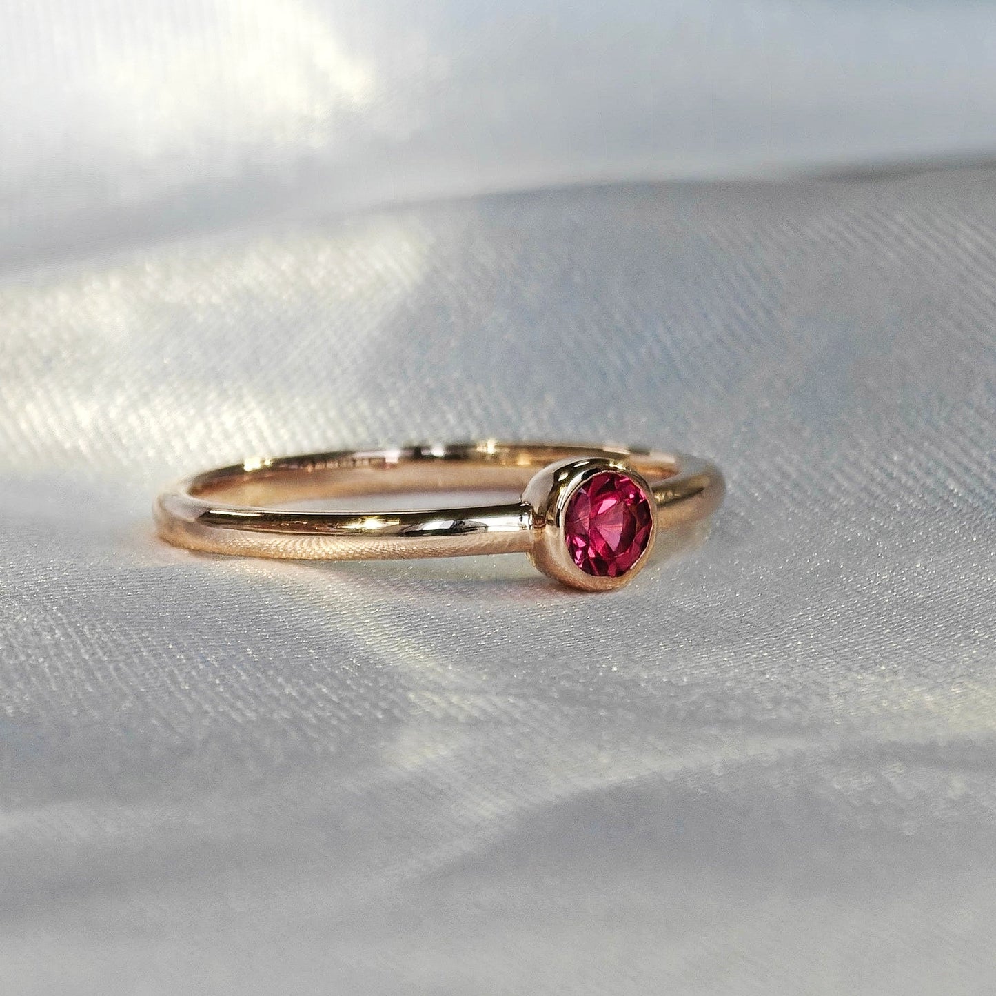 Rose Red Spinel Polished Ring（Available Now）