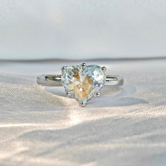 Heart Shaped Moonstone Polished Ring（Available Now）