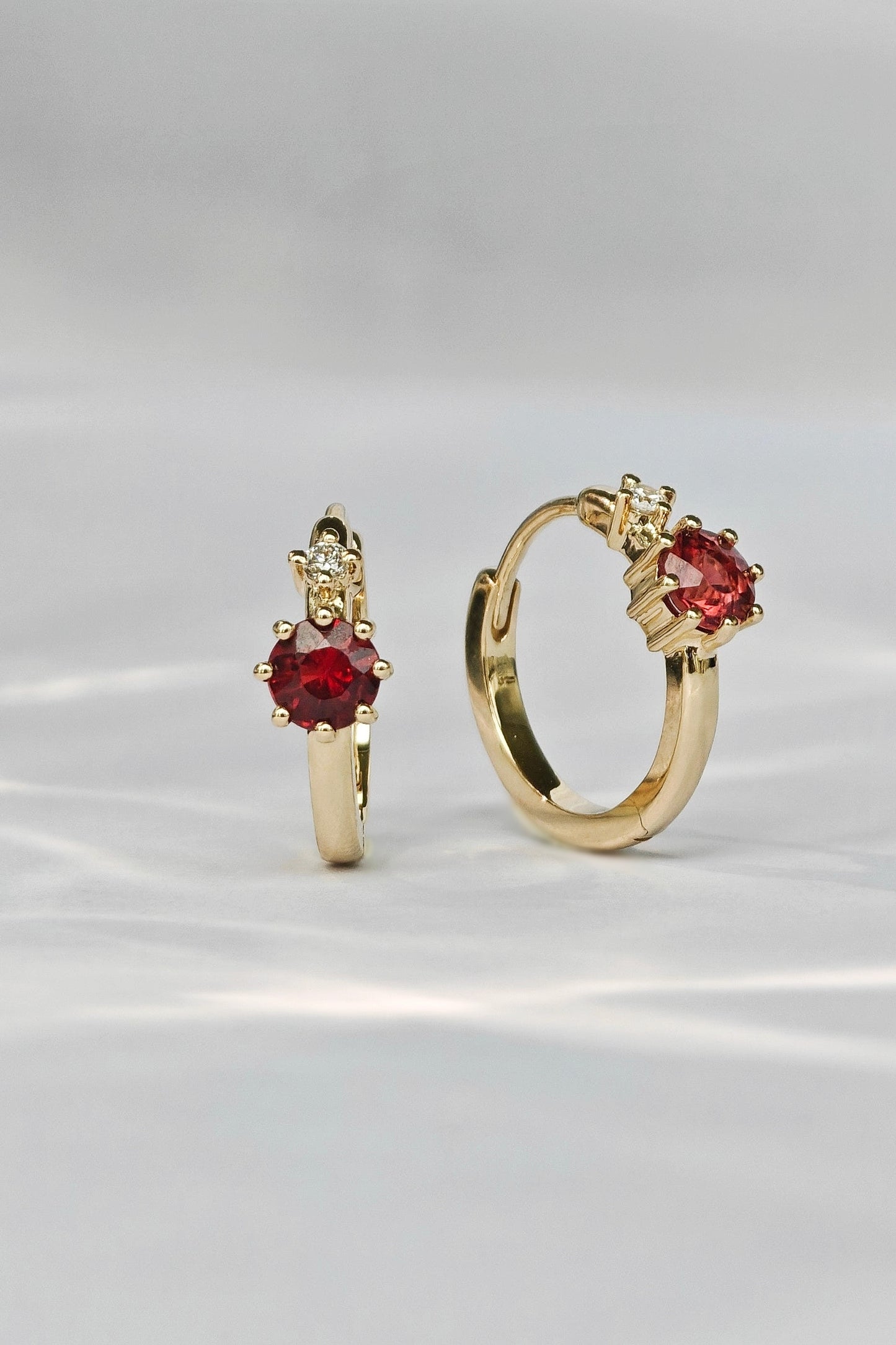 Red Spinel Earrings