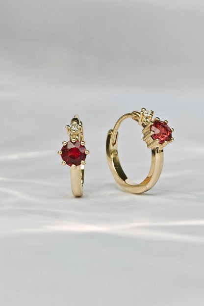 Red Spinel Earrings