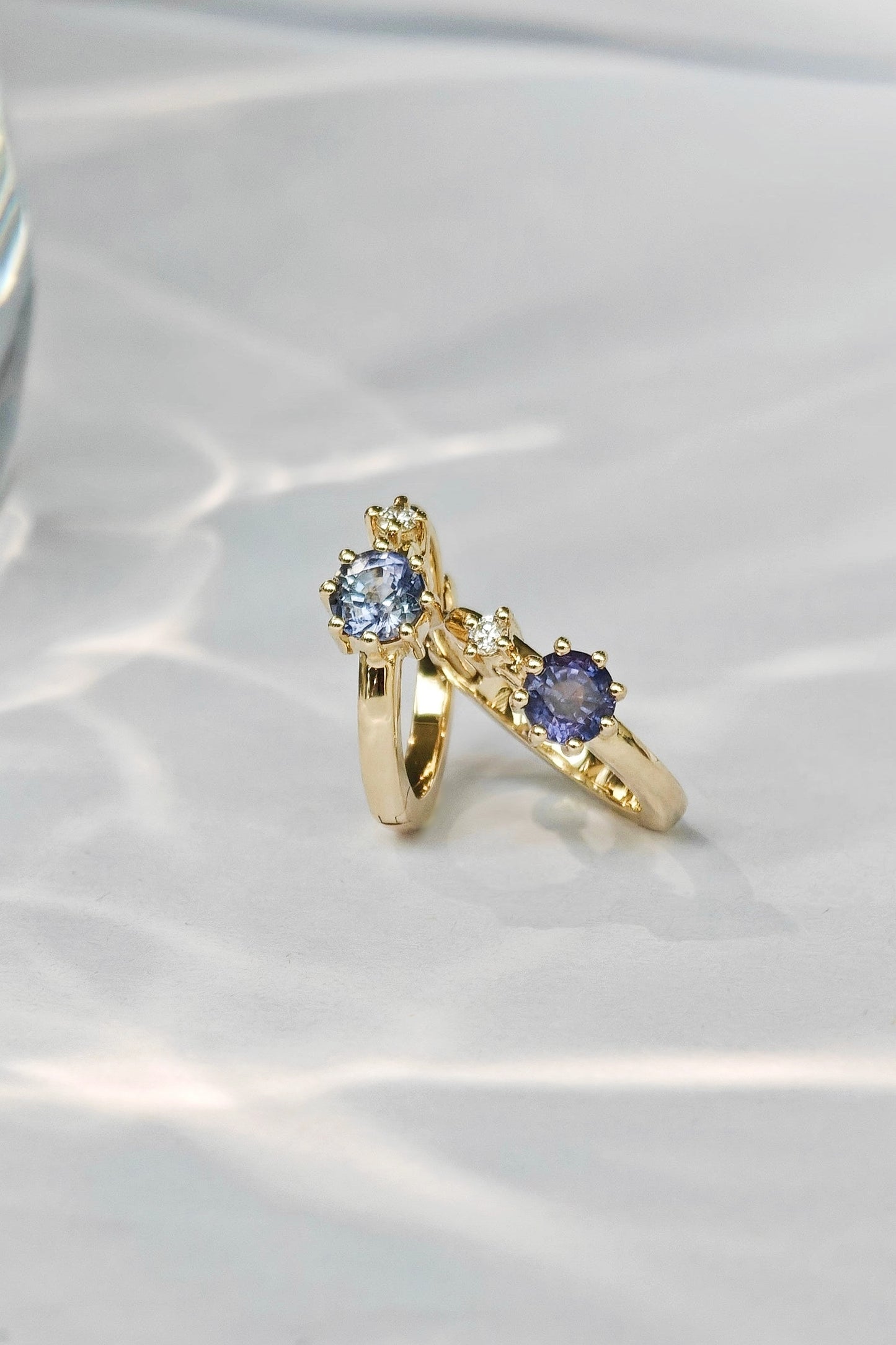 Ocean Blue Sapphire Earrings