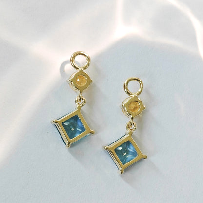 Sapphire x Topaz Earrings（Available Now）