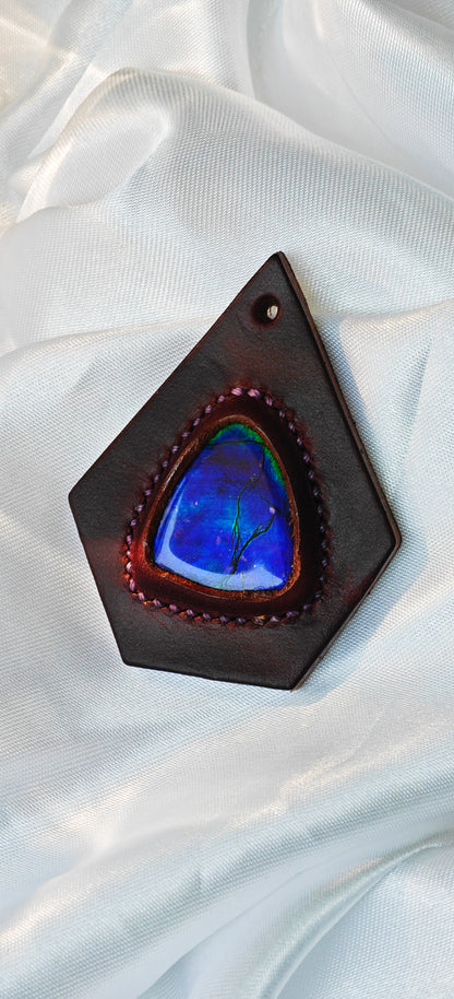 The Secret Realm of Purple Ling - Horween Oil Wax Leather, Unlocking the Eternal Mystery of Ammolite（Limited Sale)