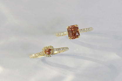 Light Orange Zircon Polished Ring（Available Now）