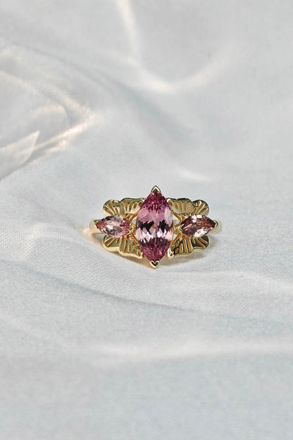 Malayan Pink Garnet Ring