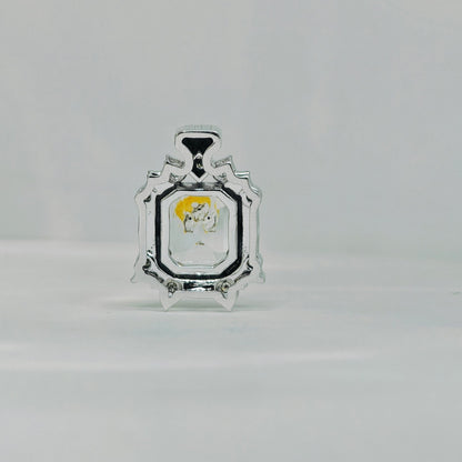 Le Bijoux Emerald Cut Oil in Quartz Pendant Necklace