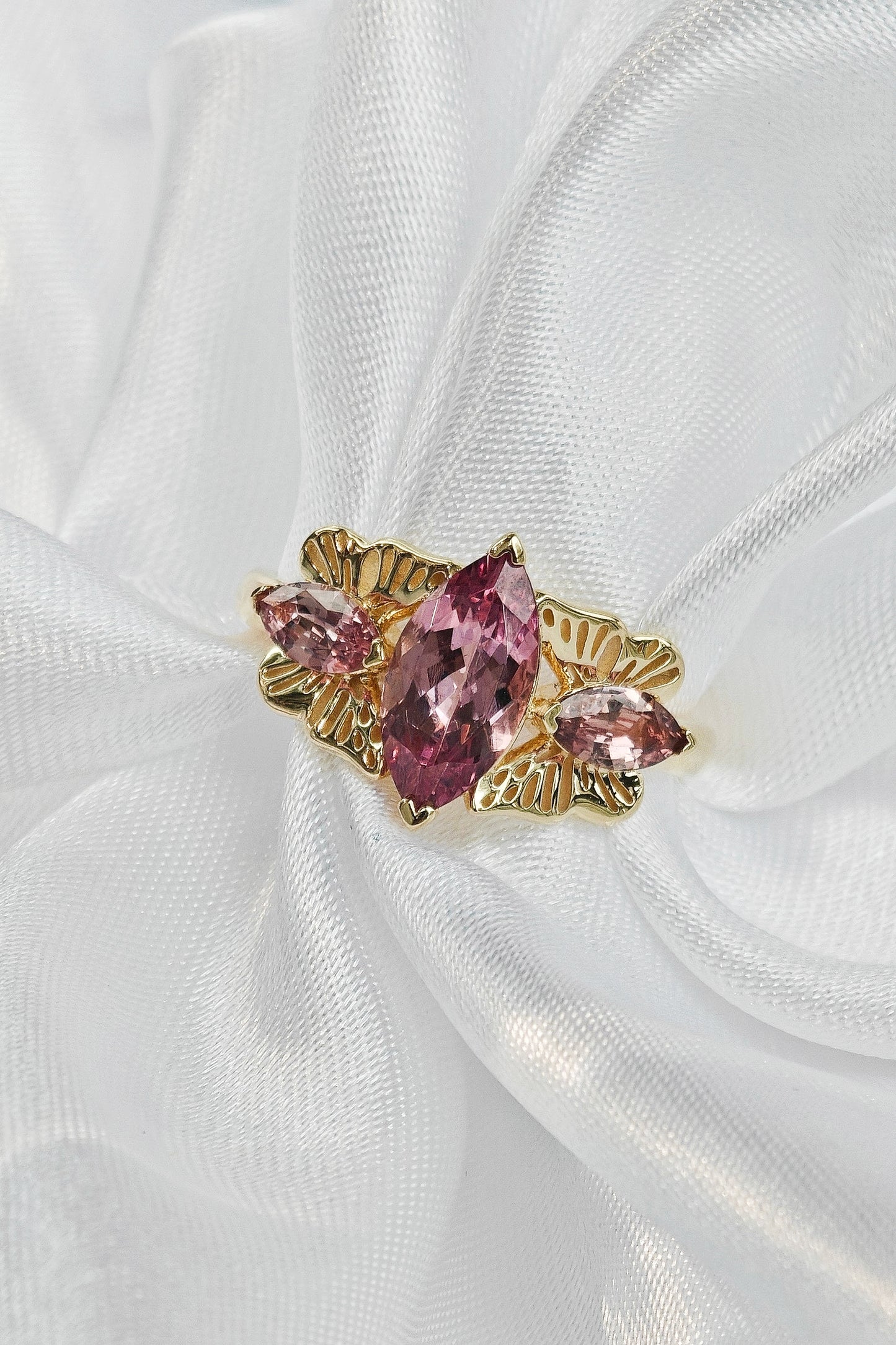 Malayan Pink Garnet Ring