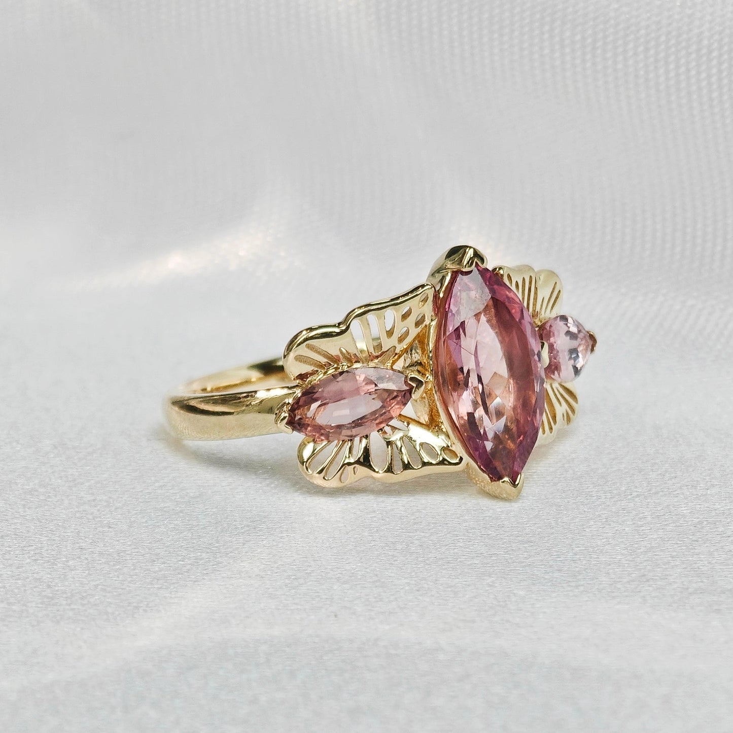 Malayan Pink Garnet Ring