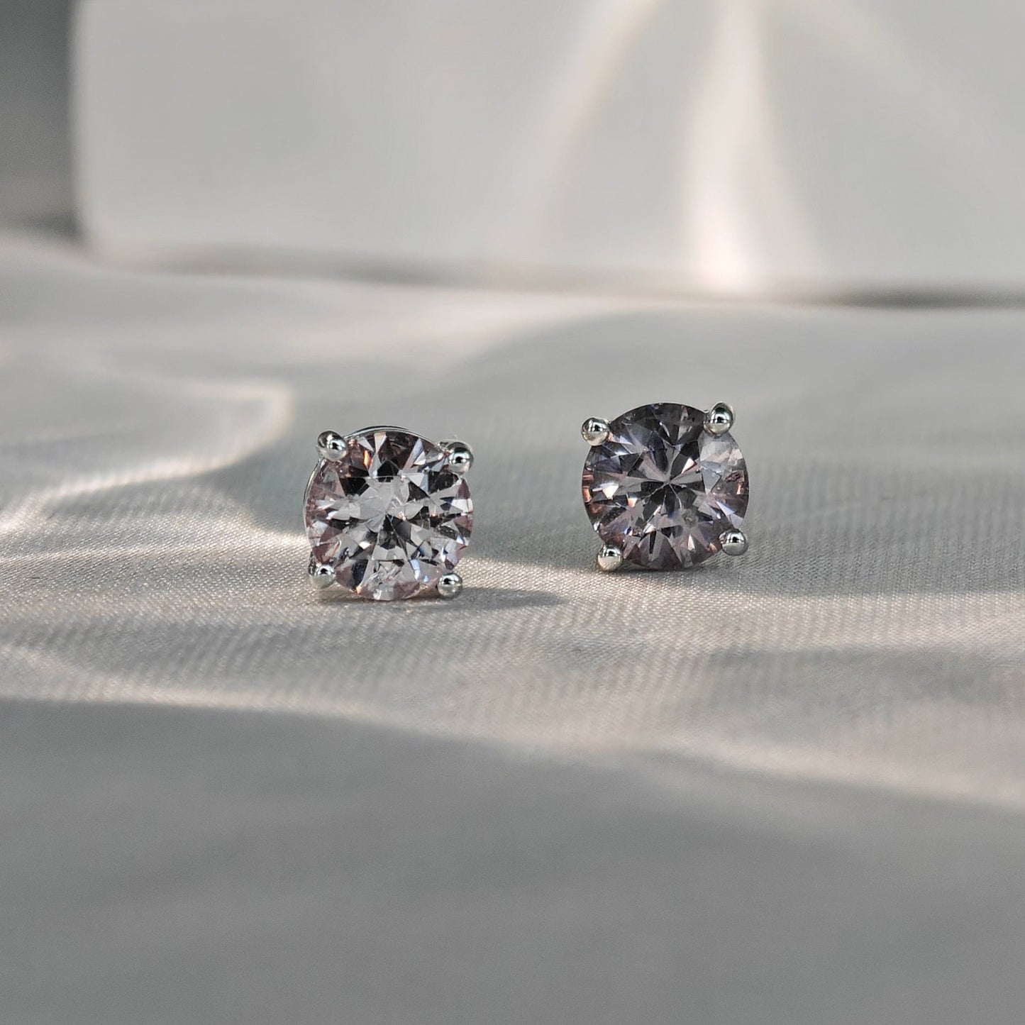 Le Bijoux Round Brilliant Cut Spinel Earrings