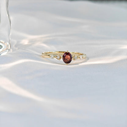 Round Red Spinel Polished Ring（Available Now）