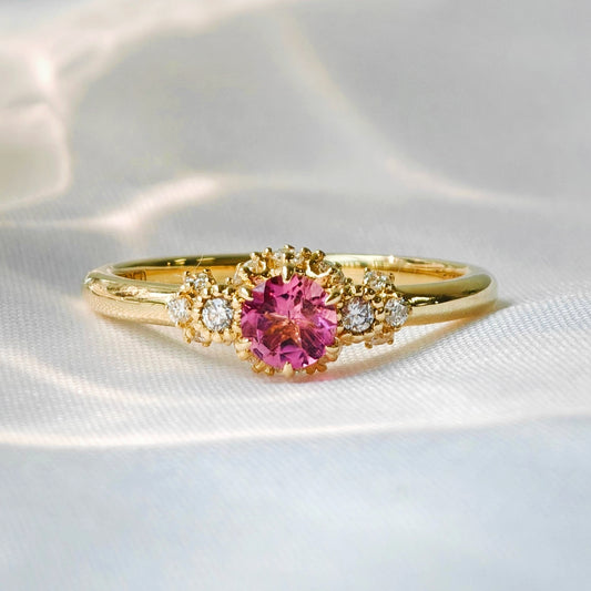 Rose Pink Spinel Polished Ring（Available Now）