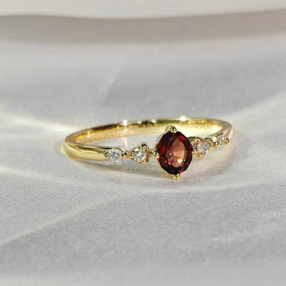 Round Red Spinel Polished Ring（Available Now）