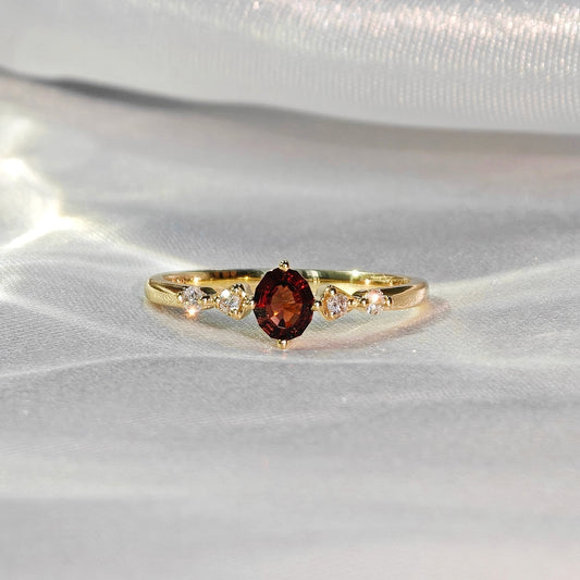 Round Red Spinel Polished Ring（Available Now）