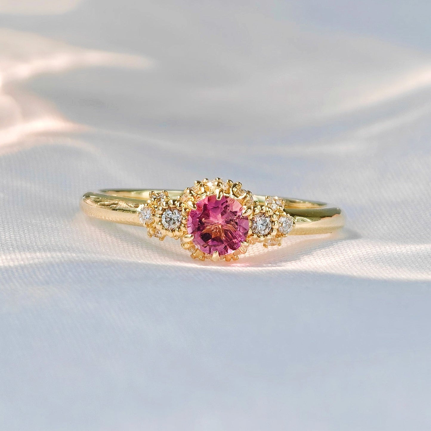 Rose Pink Spinel Polished Ring（Available Now）