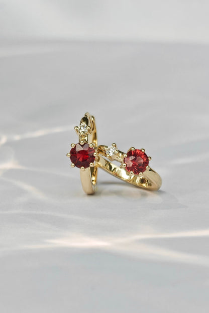 Red Spinel Earrings