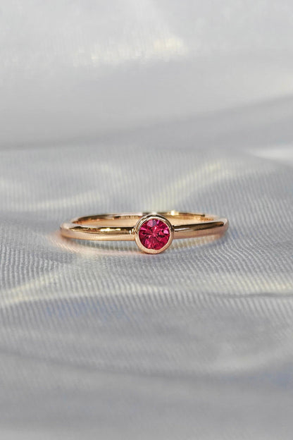 Rose Red Spinel Polished Ring（Available Now）